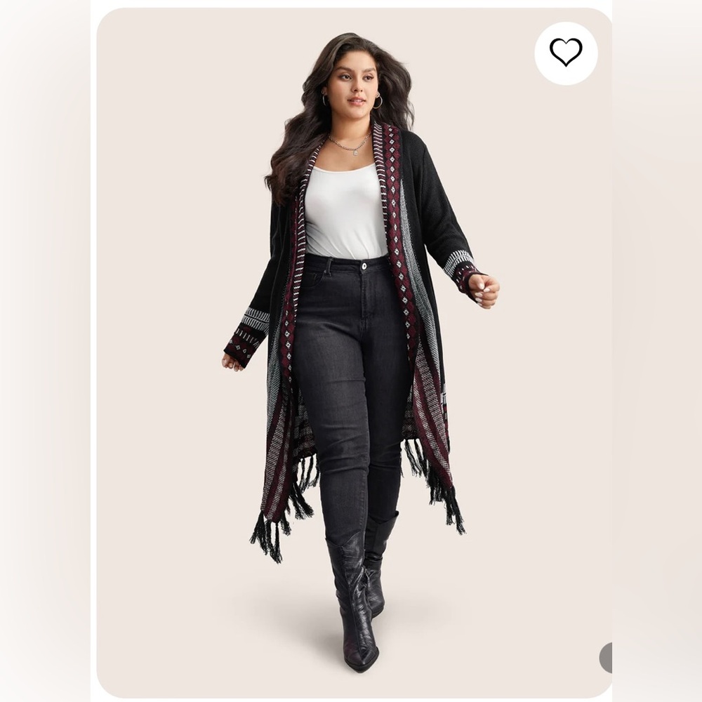 Bloomchic bandana trimmed maxi cardigan size 18/20:2x